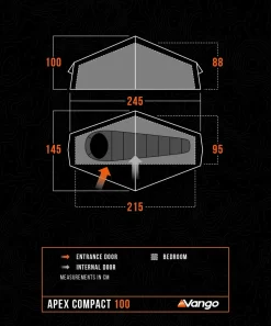 Vango Backpacking & Lightweight Tents-Apex Compact 100 Tent