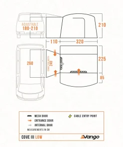 Vango Driveaway Van Awnings-Cove III Low DriveAway Awning