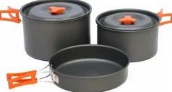 Vango Pots, Pans & Kettles-Hard Anodised 4 Person Cook Kit