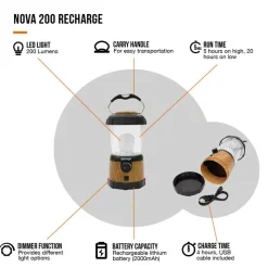 Vango Lights & Lanterns|Lighting-Nova 200 Recharge USB Lantern