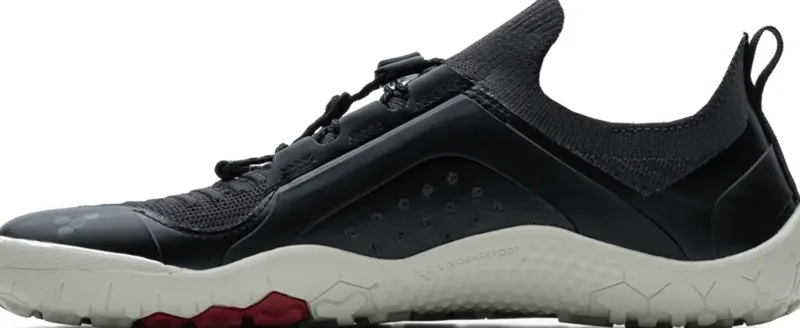 Vivobarefoot Running Shoes-Mens Primus Trail Knit FG Shoes - Obsidian-Sandstone
