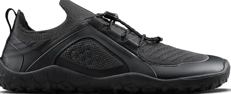 Vivobarefoot Hiking Shoes & Boots|Running Shoes-Mens Primus Trail Knit FG Shoes - Obsidian-Obsidian