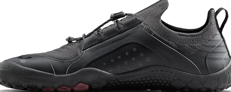 Vivobarefoot Hiking Shoes & Boots|Running Shoes-Mens Primus Trail Knit FG Shoes - Obsidian-Obsidian