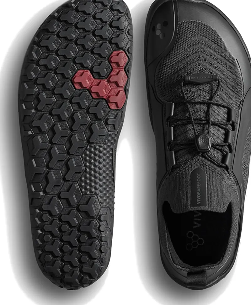 Vivobarefoot Hiking Shoes & Boots|Running Shoes-Womens Primus Trail Knit FG Shoes - Obsidian-Obsidian