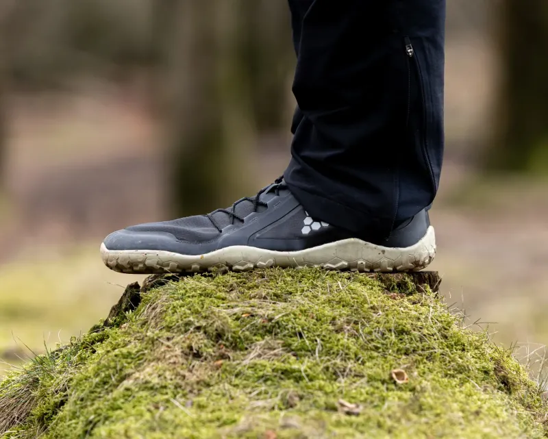 Vivobarefoot Hiking Shoes & Boots|Running Shoes-Womens Primus Trail Knit FG Shoes - Obsidian-Obsidian