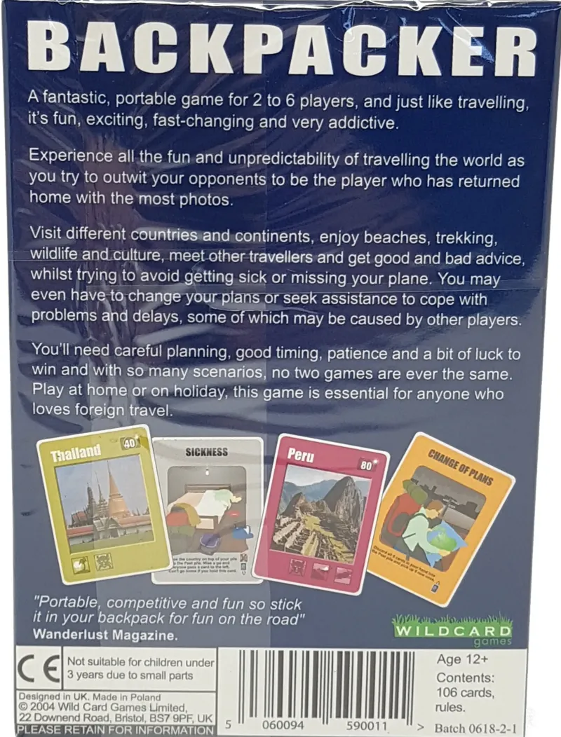 Wildcard Games Games|Travel Accessories-Backpacker - The Ultimate Travel Game