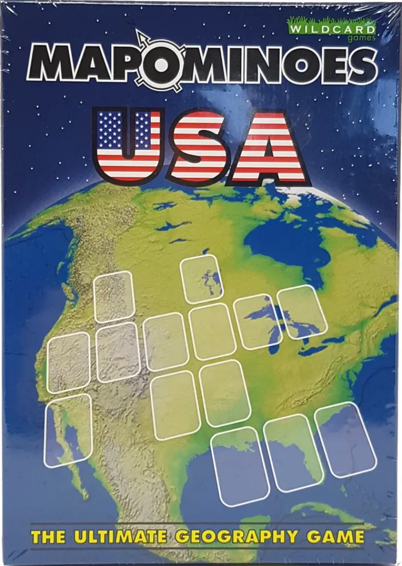 Wildcard Games Games|Travel Accessories-Mapominoes - The Ultimate Geography Game - USA