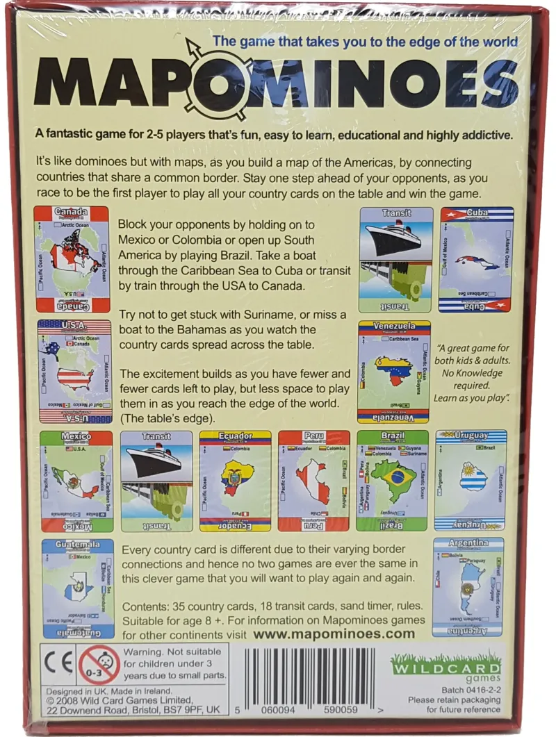 Wildcard Games Games|Travel Accessories-Mapominoes - The Ultimate Geography Game - Americas