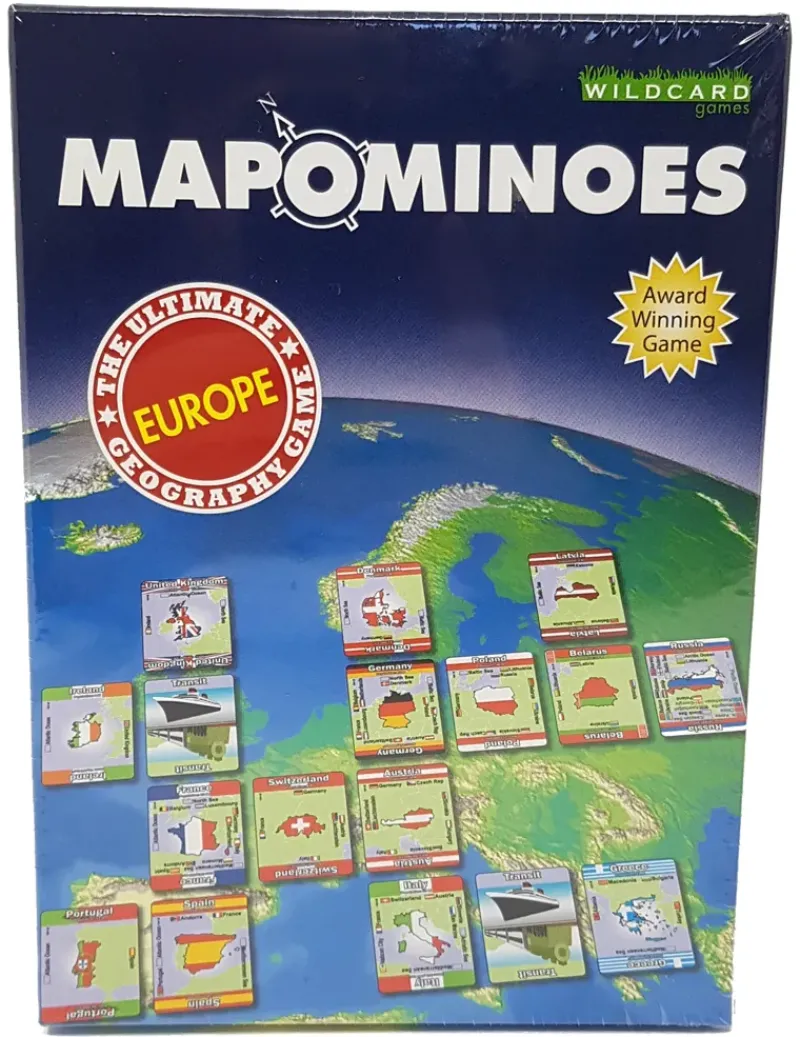 Wildcard Games Games|Travel Accessories-Mapominoes - The Ultimate Geography Game - Europe