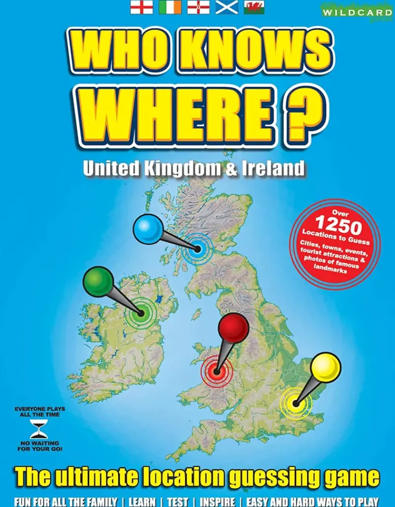 Wildcard Games Travel Accessories|Games-Who Knows Where - UK and Ireland Game