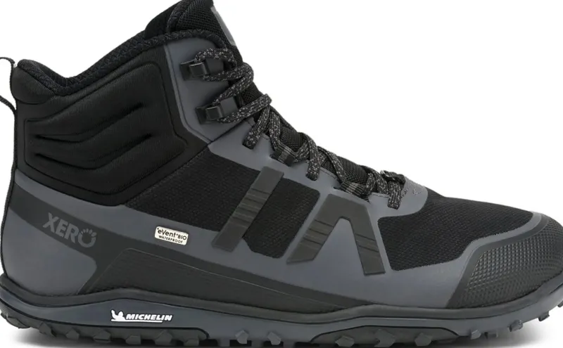 Xero Shoes Hiking Shoes & Boots|Mid Height Boots-Mens Scrambler Mid II WP Boot - Black-Asphalt