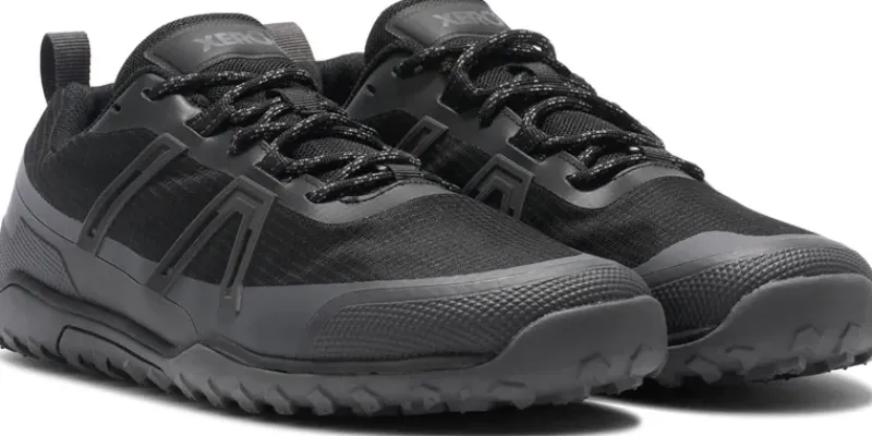 Xero Shoes Hiking Shoes & Boots|Walking Shoes-Mens Scrambler Trail Low WP Shoe - Black-Asphalt
