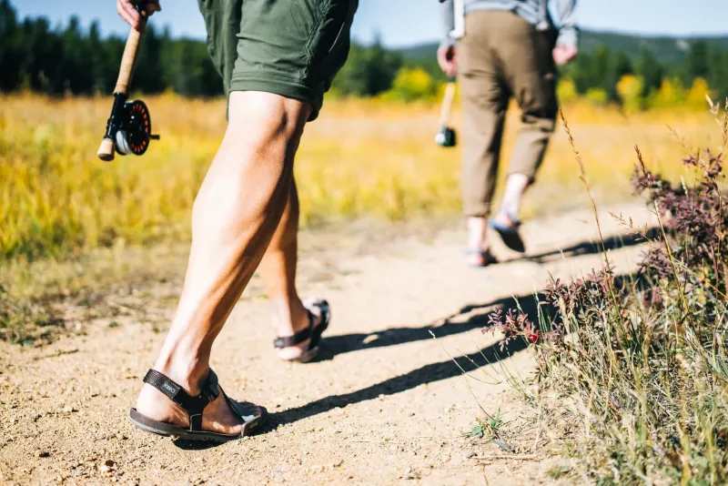 Xero Shoes Hiking Shoes & Boots|Sandals-Mens Z-Trail EV Sandals - Steel Gray-Asphalt