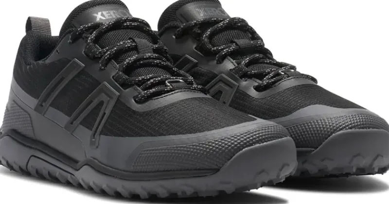 Xero Shoes Hiking Shoes & Boots|Walking Shoes-Womens Scrambler Trail Low WP Shoe - Black-Asphalt