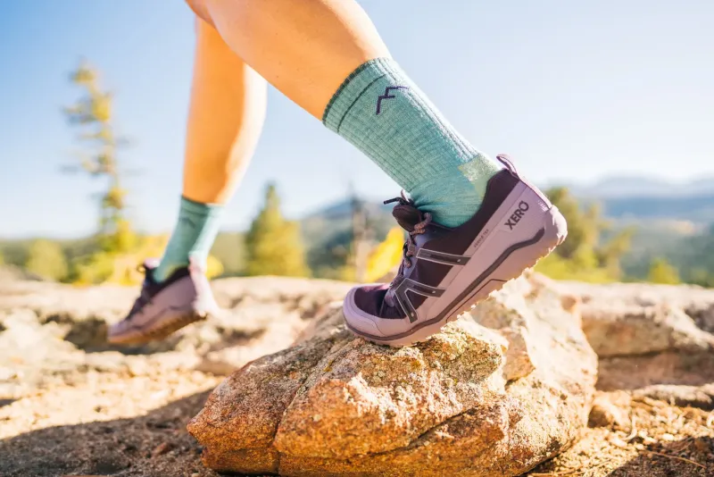 Xero Shoes Hiking Shoes & Boots|Walking Shoes-Womens Scrambler Trail Low WP Shoe - Black-Asphalt