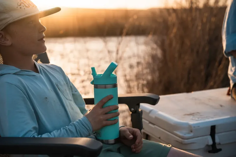 Yeti Coffee Mugs & Flasks-Rambler 26oz Straw Bottle - Seafoam