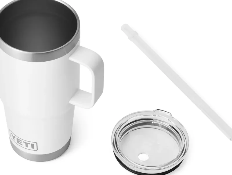 Yeti Coffee Mugs & Flasks-Rambler 25oz Straw Mug - White