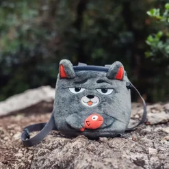 YY Chalk & Chalkbags-Vertical Chalk Bag - Grey Cat